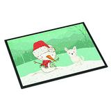 Caroline's Treasures Westie Terrier Snowman Christmas Door Mat Multicolor screenshot. Outdoor Decor directory of Home & Garden.