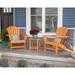 POLYWOOD® South Beach Adirondack 3-Piece Set Plastic in Blue | Outdoor Furniture | Wayfair PWS175-1-NV