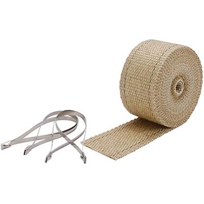 Design Engineering 010122 Exhaust Heat Wrap Kit, 2" x 25' Roll and Combo Tie Kit - Tan
