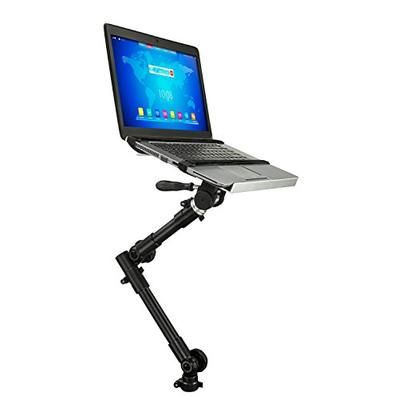 Mount-It! Car Laptop Mount, Vehicle Laptop Stand with No Drill Bracket for Under Car Seat, Full Moti