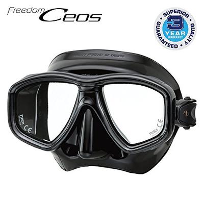 TUSA M-212 Freedom Ceos Scuba Diving Mask, Black/Black