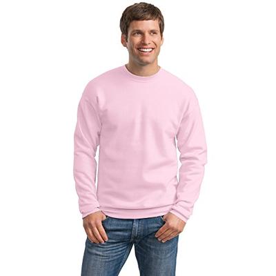 Hanes mens 7.8 oz. ComfortBlend EcoSmart 50/50 Fleece Crew(P160)-Pale Pink-2XL