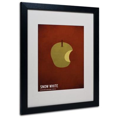Snow White Artwork by Christian Jackson in Black Frame, 16 by 20-Inch