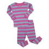 Leveret Striped Kids & Toddler Girls Pajamas 2 Piece Pjs Set 100% Cotton (14 Years, Purple & Denim) screenshot. Sleepwear directory of Clothes.