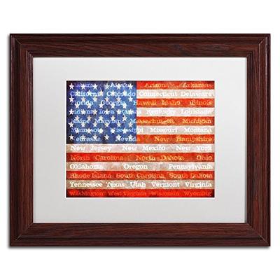 American States White Matte Artwork by Michelle Calkins, 11 by 14-Inch, Wood Frame