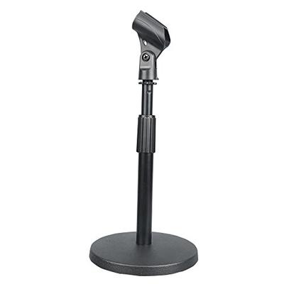 Pyle PMKSDT40 Compact Tabletop Microphone Stand, Mini Desktop Mic Mount, Black
