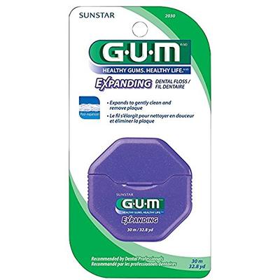 Sunstar GUM Expanding Dental Floss 30 Meters (32.8 Yards) 6 PACK