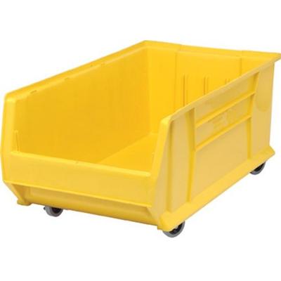 Quantum QUS984MOB Plastic Storage Stacking Hulk Container, 30-Inch by 16-Inch by 14-Inch, Yellow, Ca