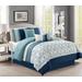 Menedemus Embroidery 7-PC Queen Comforter Set - Elight Home 21111Q