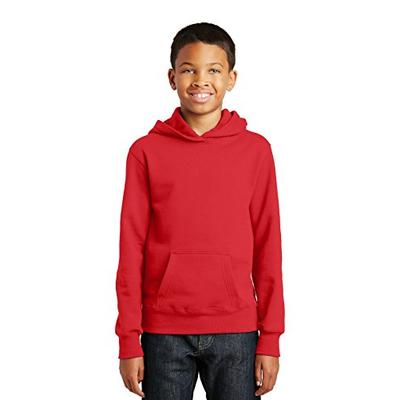 Port & Company Youth Fan Favorite Fleece Pullover Hooded Sweatshirt. PC850YH Bright Red L