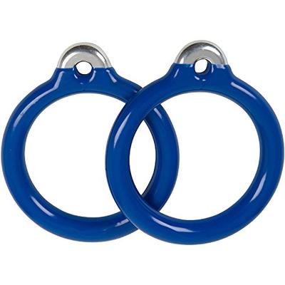 Swing Set Stuff Commercial Round Trapeze Rings (Blue) with SSS Logo Sticker