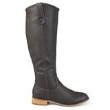 Brinley Co. Womens Faux Leather Regular, Wide and Extra Wide Calf Mid-Calf Round Toe Boots Grey, 8 E screenshot. Shoes directory of Clothing & Accessories.