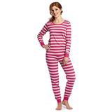 Leveret Womens Fitted Striped 2 Piece Pajama Set 100% Cotton (Medium, Berry & Chime) screenshot. Pajamas directory of Lingerie.