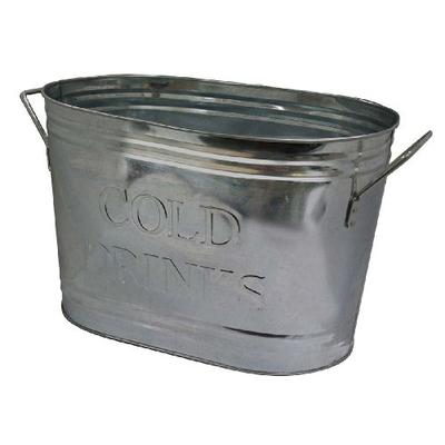 Twine Country Home Cold Drinks Galvanized Metal Tub 5.25 gallons