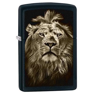 Zippo Lighter: Lion Eyes - Black Matte 76152