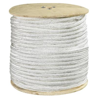 Aviditi Nylon Double Braided Rope, 600' x 1/2", 6500 lbs. Tensile Strength, White (TWR127)