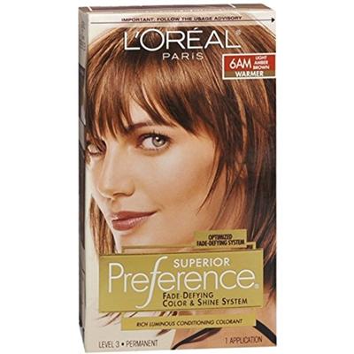 Pref Lgt Amber Brn #6am Size 1ct L'Oreal Preference Hair Color Light Amber Brown #6am