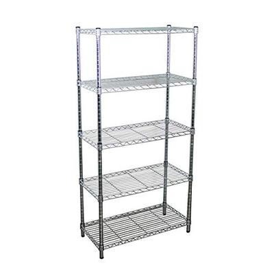 SafeRacks NSF Certified Commercial Grade Adjustable 5-Tier Steel Wire Shelving Rack - 14" x 30" x 60