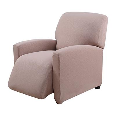 Madison JER-LGRECL-S-BG Stretch Scroll Jersey Slipcover Recliner Beige