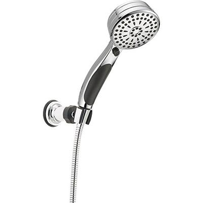 Delta Faucet 9-Spray Touch-Clean Wall-Mount Hand Held Shower with Hose, Chrome 55424