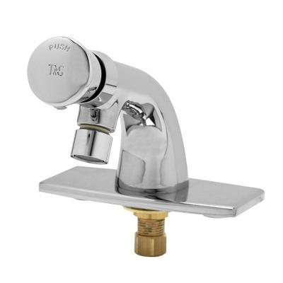 T&S Brass B-0805-VR Single Push Button Cap Deck Plate Metering Faucet