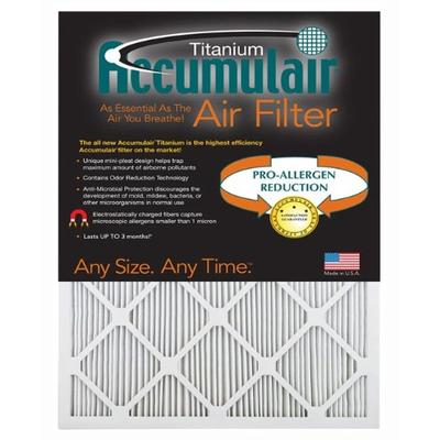 Accumulair Titanium 28x29.5x1 (Actual Size) High Efficiency Allergen Reduction Air Filter/Furnace Fi