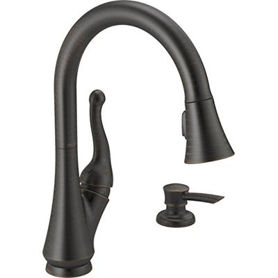 Delta Faucet Talbott Single-Handle Kitchen Sink Faucet with Pull Down Sprayer, Soap Dispenser and Ma