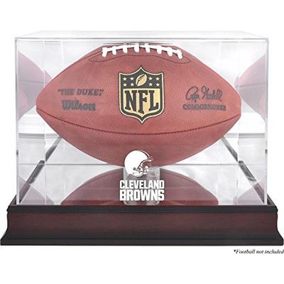 Mounted Memories Cleveland Browns Mahogany Football Logo Display Case and Mirror Back