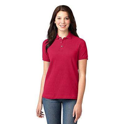 Port Authority Ladies Heavyweight Cotton Pique Polo. L420 Red XXL