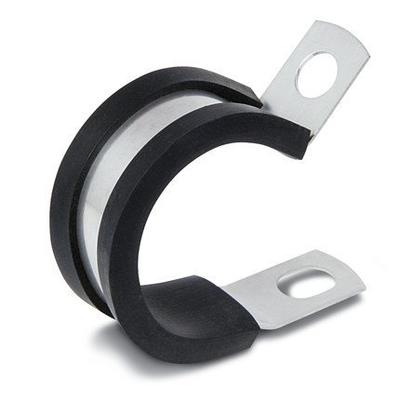 KMC Stampings COL2009SS 1.25 in. Diameter Stainless Rubber Cushioned Loop Clamp .281 Screw Hole Diam