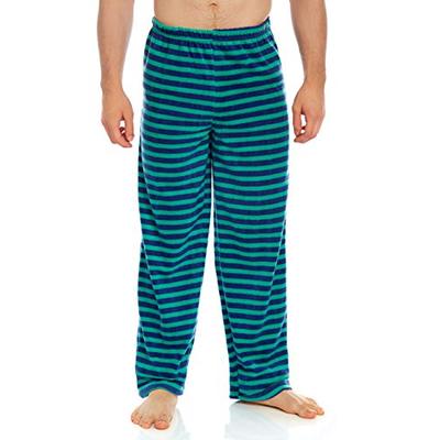 Leveret Men's Fleece Sleep Pants Blue & Green X-Large