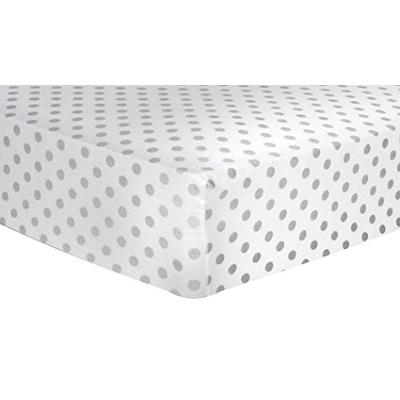 Trend Lab Gray Dot Deluxe Flannel Fitted Crib Sheet
