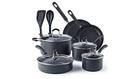 Cook N Home 02597 Black 12-Piece Nonstick Hard Anodized Cookware Set