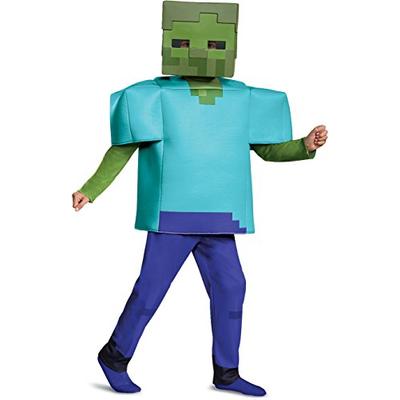 Disguise Zombie Deluxe Child Costume, Green, Large/(10-12)
