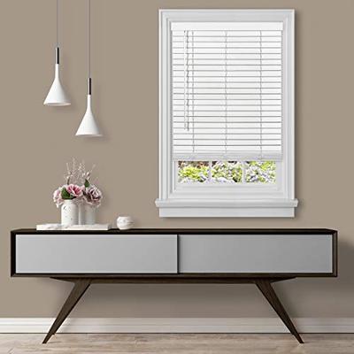 Achim Home Furnishings Cordless GII Madera Falsa 2" Faux Wood Plantation Blind 45" x 64", White