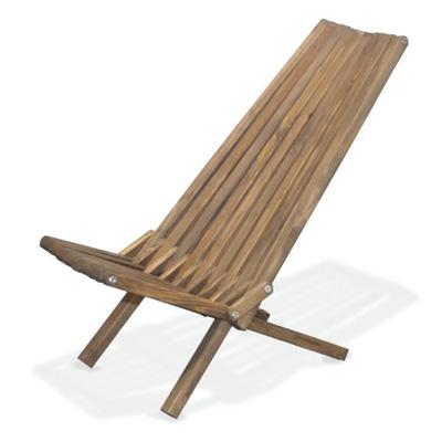 GloDea X45 Natural Lounge Chair, Expresso Brown