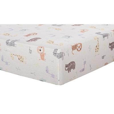 Trend Lab Deluxe Flannel Fitted Crib Sheet, Crayon Jungle