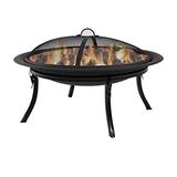 Sunnydaze Portable Fire Pit Bowl with Spark Screen and Carrying Case, Folding Outdoor Patio and Camp screenshot. Fireplace Parts & Accessories directory of Fireplace & Accessories.