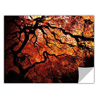 ArtApeelz John Black 'Fire Breather: Japanese Tree' Removable Wall Art Graphic 36 by 48-Inch