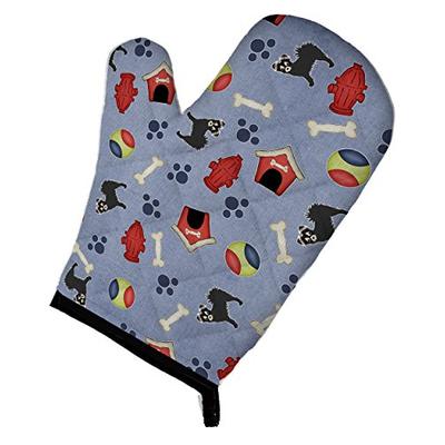 Caroline's Treasures BB4060OVMT Dog House Collection Longhair Black Chihuahua Oven Mitt, Large, mult