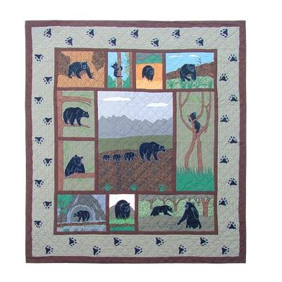 Patch Magic Queen Bear Country Quilt, 85-Inch by 95-Inch