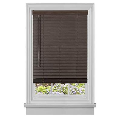 Achim Home Furnishings Cordless GII Madera Falsa 2" Faux Wood Plantation Blind 23" x 64", Mahogany