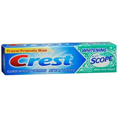 Crest Whitening Plus Scope Toothpaste Minty Fresh Striped 2.70 oz (Pack of 6)