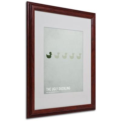 The Ugly Duckling Artwork by Christian Jackson in Wood Frame, 16 by 20-Inch