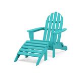 POLYWOOD® Classic Adirondack 2-Piece Set in Blue | 35.75 H x 29 W x 35.75 D in | Wayfair PWS136-1-AR