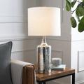 Lark Manor™ Mio 25" Table Lamp Glass/Linen/Metal in Gray/Blue | 25 H x 13 W x 13 D in | Wayfair 9D9363FC272E4C3EBD3BCED8067EBCD0