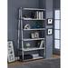 Orren Ellis Manvel Etagere Bookcase, Metal in Gray | 71 H x 36 W x 16 D in | Wayfair C2B8E13D63C442ED9CDE9879A1C53515