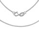 Carissima Gold Women's 9 ct White Gold 1 mm Diamond Cut Curb Chain Necklace of Length 51 cm/20 Inch