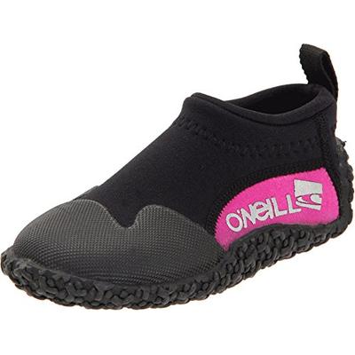 O'Neill Youth Reactor 2 2mm Reef Booties, Black/Pink, Large
