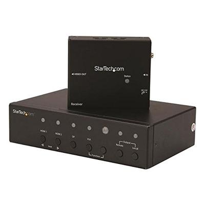 StarTech.com Multi-Input HDBaseT Extender with Built-in Switch - DisplayPort VGA and HDMI Over CAT5